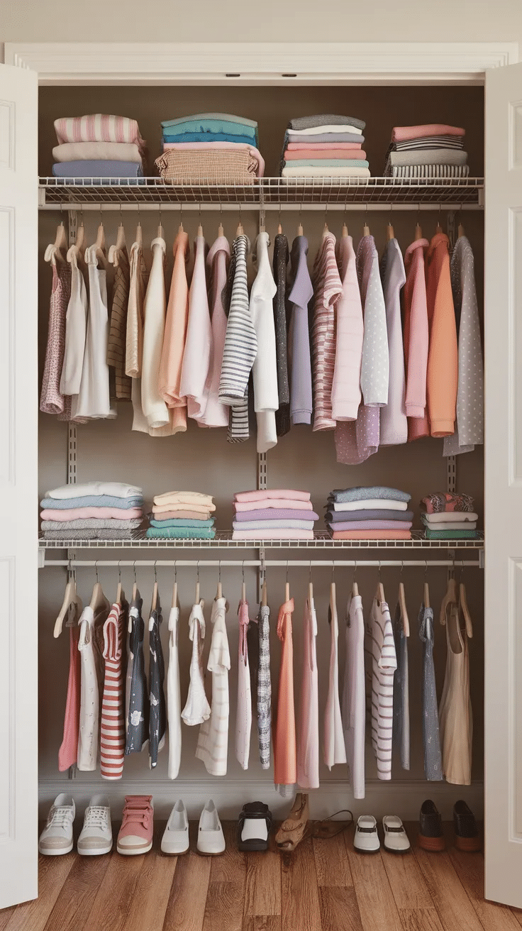 Baby Closet Organization